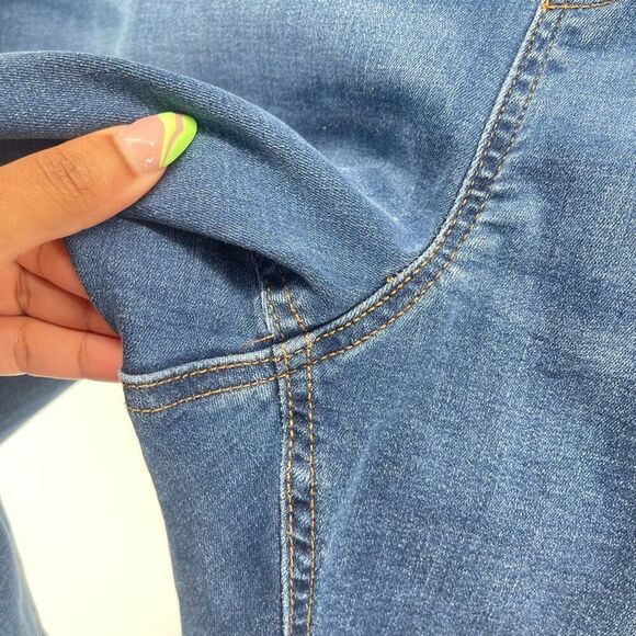 Denim & Co Pull-On Stretch Jeggings 26W / 4X Medium Wash Cozy Touch Denim Pants - Picture 6 of 14